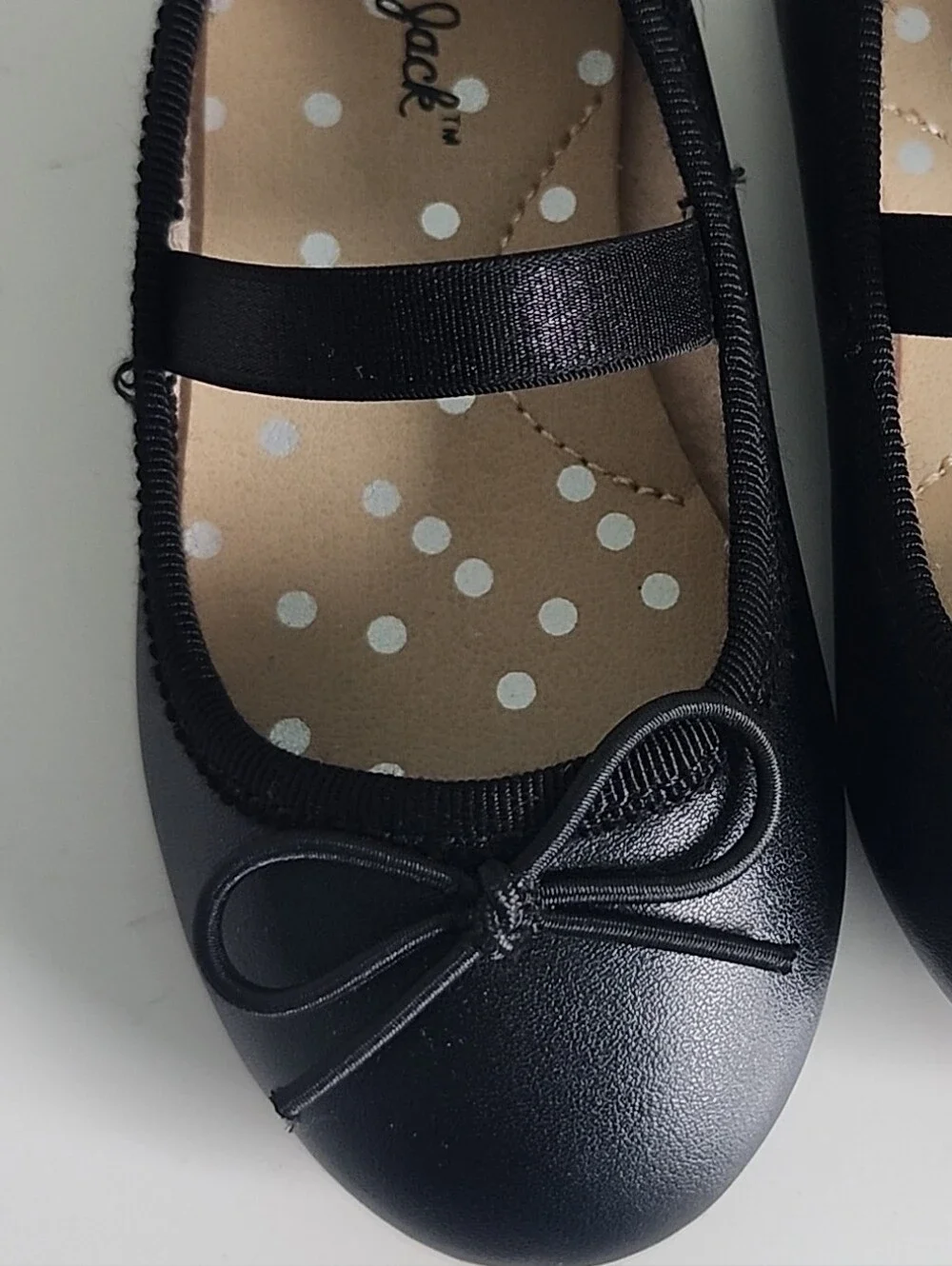 Cat & Jack Black Girls' Bow Mary Jane Flats
